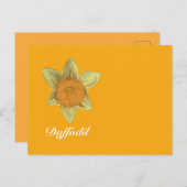 Carte postale horizontale Daffodil Orange (Devant / Derrière)