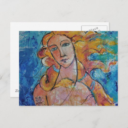 Carte postale horizontale de beauté éternelle (Devant / Derrière)