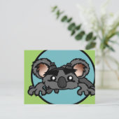 CARTE POSTALE HORIZONTALE DE KOALA MIGNON (Debout devant)