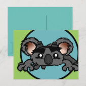 CARTE POSTALE HORIZONTALE DE KOALA MIGNON (Devant / Derrière)