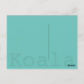 CARTE POSTALE HORIZONTALE DE KOALA MIGNON (Dos)