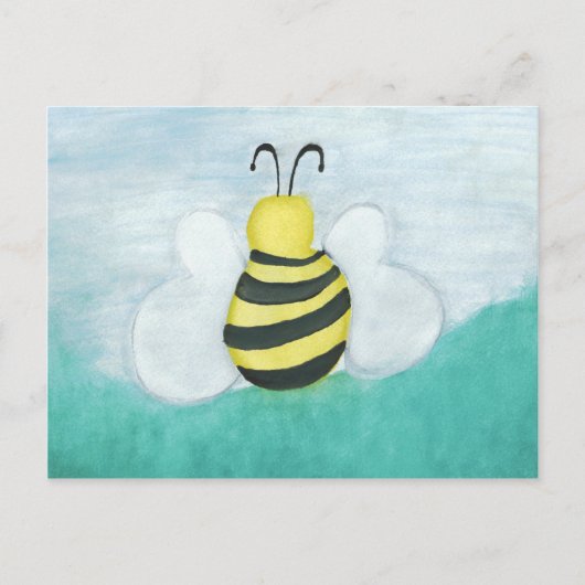 Carte postale horizontale des abeilles (Devant)