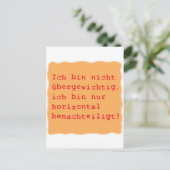 Carte Postale horizontalement (Debout devant)