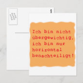 Carte Postale horizontalement (Devant / Derrière)