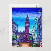 Carte Postale Horloge Albert penchée de Belfast (Devant / Derrière)