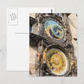 Carte Postale Horloge astronomique à Prague (Devant / Derrière)