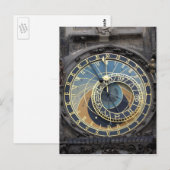 Carte Postale Horloge astronomique ou Prague Orloj (Devant / Derrière)