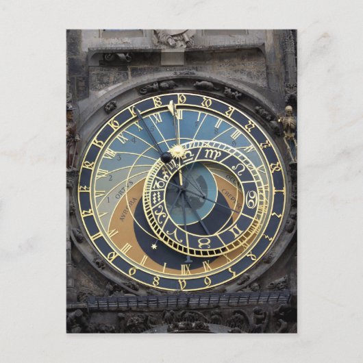 Carte Postale Horloge astronomique ou Prague Orloj (Devant)