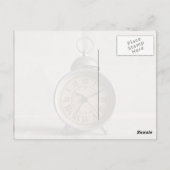 Carte Postale Horloge d'alarme avec chiffres romains (Dos)