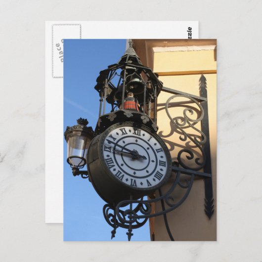 Carte Postale Horloge de lampe (Devant / Derrière)