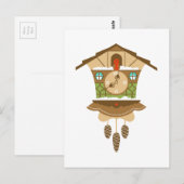 Carte Postale Horloge de roucoulement de roucoulement (Devant / Derrière)