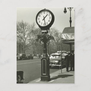 Carte Postale Horloge décorative de rue deux arrière - plans