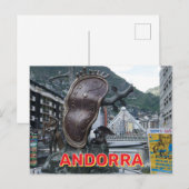 Carte Postale Horloge Déformée En Andorre (Devant / Derrière)