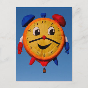 Carte Postale Horloge en forme de ballons 6268
