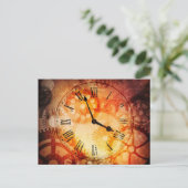 Carte Postale horloge grungy (Debout devant)
