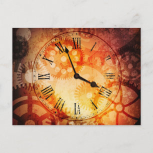 Carte Postale horloge grungy