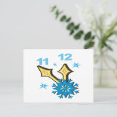 Carte Postale Horloge hivernale (Debout devant)