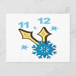 Carte Postale Horloge hivernale