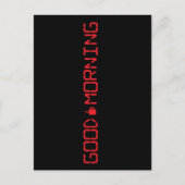 Carte Postale Horloge numérique Bonne Matin Café Mug Early Birde (Devant)