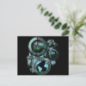 Carte Postale Horloge Steampunk (Debout devant)