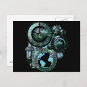 Carte Postale Horloge Steampunk (Devant / Derrière)