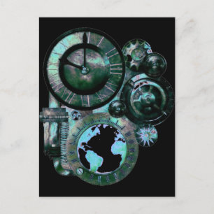 Carte Postale Horloge Steampunk