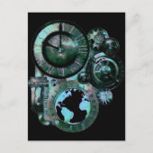 Carte Postale Horloge Steampunk (Devant)