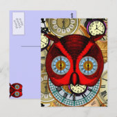 Carte postale Horloge temps (Devant / Derrière)