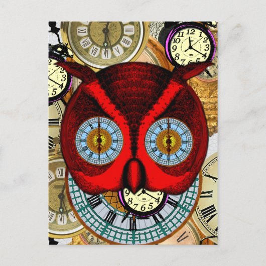 Carte postale Horloge temps (Devant)