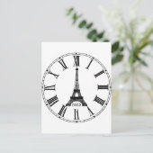 Carte Postale Horloge Tour Eiffel Paris (Debout devant)