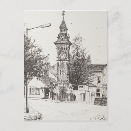 Carte Postale Horloge Tour Hay sur Wye 2007 (Devant)