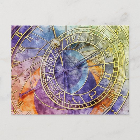 Carte Postale horloge vintage (Devant)