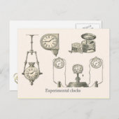 Carte Postale Horloges expérimentales (Devant / Derrière)