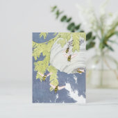 Carte Postale Hornets à visage chauve et leur nid en papier (Debout devant)