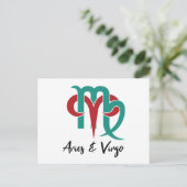 Carte Postale Horoscope du couple Bélier et Vierge (Debout devant)