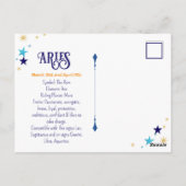 Carte Postale Horoscope Sign Aries | Keeping in Touch (Dos)