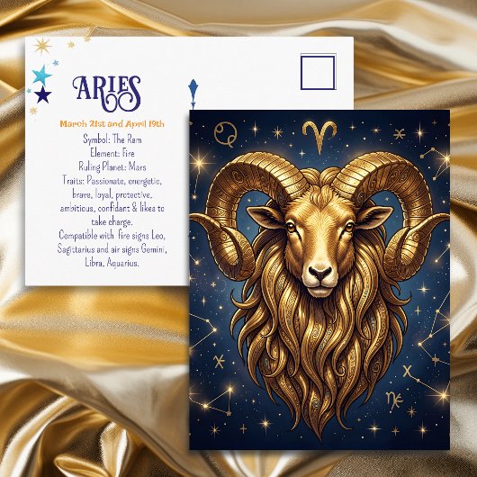Carte Postale Horoscope Sign Aries | Keeping in Touch
