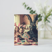Carte Postale Horreur à la table de Pâques (Debout devant)