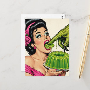 Carte Postale Horreur de gélatine de citron rétro