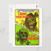 CARTE POSTALE HORREUR DOUBLE FONCTIONNALITÉ POSTCARD (Devant / Derrière)