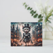 Carte Postale Horreur fou de servante chat courir dans le Victor (Debout devant)