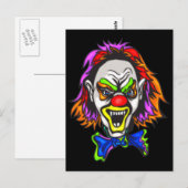 Carte Postale Horrid Evil Clown (Devant / Derrière)