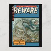 Carte Postale Horror Comic : Attention (Devant)