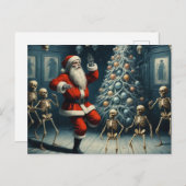 Carte Postale Horror Père Noël et Dancing Skeletons (Devant / Derrière)