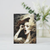 Carte Postale Horror Woman hurle (Debout devant)
