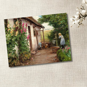 Carte Postale Hors de la ferme - H.A. Brendekilde