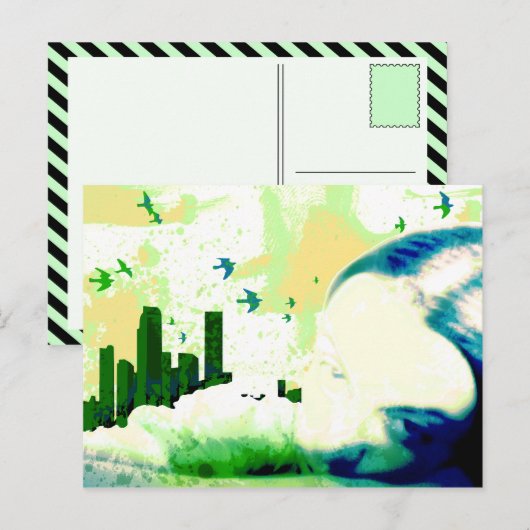 Carte Postale hors limites. (Devant / Derrière)