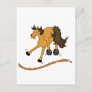 Carte Postale Horse boots
