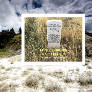 Carte Postale Horse Burn Marker, Little Bighorn Battlefield