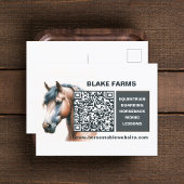 Carte postale Horse Business QR Code